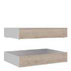 Naia Set Of 2 Underbed Drawers (for Single Or Double Beds) In Jackson Hickory Oak Effect