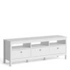 Madrid TV Unit 3 Drawers In White