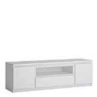 Fribo 2 Door 1 Drawer 166 Cm Wide TV Cabinet In White