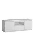 Fribo 2 Door 1 Drawer 136 Cm Wide TV Cabinet In White