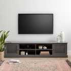 Lucy Extra Wide TV Unit, Slate Grey for TVs up to 80"