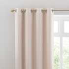 Recycled Basketweave White Sand Eyelet Curtains