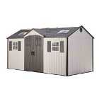 Lifetime 15 Ft X 8 Ft Outdoor Storage Shed - Brown/Beige