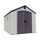 Lifetime 8 Ft X 15 Outdoor Storage Shed - Grey/Cream