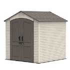 Lifetime 7ft x 7ft Outdoor Storage Shed - Brown/Beige