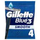 Gillette Blue 3 Smooth Men's Disposable Razors 4 per pack