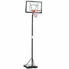 Homcom Basketball Hoop Freestanding 255-305Cm Height Adjustable Stand W/ Wheels