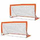 Homcom Football Goal Folding Outdoor With All Weather Net Kids Adults 6'x3'