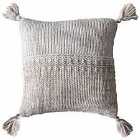 2 Tone Knitted Cushion Oatmeal Cream 450x450mm
