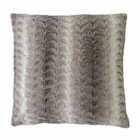 Crossland Grove Stripe Faux Fur Cushion Natural 550x550mm