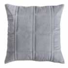 Quilted Cotton Velvet Cushion Grey 450x450mm