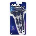 Gillette Mach 3 Men's Disposable Razors 3 per pack
