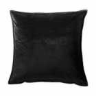 Meto Velvet Oxford Cushion Black 580x580mm