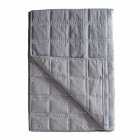 Prestwick Quilted Cotton Velvet Bedspread Grey 2400X2600mm