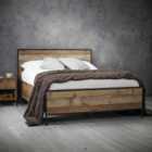 LPD Furniture Hoxton Double Bed Oak Effect