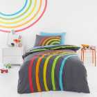 Elements Rainbow 100% Cotton Duvet Cover and Pillowcase Set
