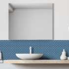 House of Mosaic Mini Metro Blue Self Adhesive Mosaic Tile
