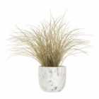 Interiors By Ph Faux Grass Plant In Marble Effect Pot