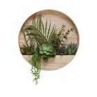 Interiors By Ph Faux Mixed Succulents In Wooden Wall Planter