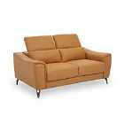 Interiors By Ph 2 Seater Leather Sofa Camel