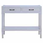 Interiors By Ph Console Table 2 Drawers Pearl White Finish