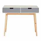 Interiors By Ph Console Table White / Grey Pine Wood Legs