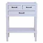 Interiors By Ph Console Table 3 Drawers Pearl White Finish