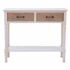 Interiors By Ph Console Table 2 Drawers Pearl White / Sahara