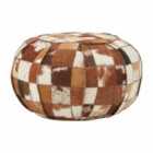 Interiors By Ph Multi Leather Pouffe