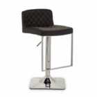 Interiors By Ph Leather Effect Bar Chair Black/Chrome