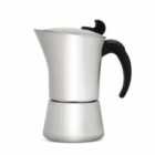 Leopold Vienna Espresso Maker Ancona Design In Brushed Stainless Steel 6 Cup Capacity