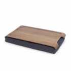 Bosign Laptray Mini Antislip Walnut Wood Tray With Salt & Pepper Cushion