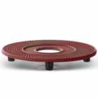 Bredemeijer Coaster Or Trivet Xilin Design Cast Iron In Red