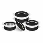SQ Professional Zenith 3 Piece Insulated Casserole Set - Black/White