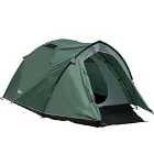 Outsunny Compact Camping Tent with Vestibule - Green