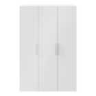 GoodHome Atomia Freestanding Modern Matt white Triple Wardrobe (H)2250mm (W)1500mm (D)580mm