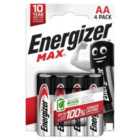 Energizer Max Aa Batteries 4 per pack