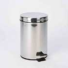 3L Stainless Steel Pedal Bin For Kitchen, Bathroom, Office, Living Room Waste