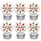 Highlands Silver Sun Tealight Candle Holder Pack Of 6