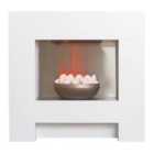 Adam 2kW Cubist Electric Fireplace Suite In White 36 Inch