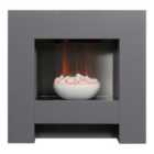 Adam 2kW Cubist Electric Fireplace Suite In Grey 36 Inch