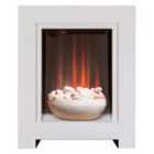 Adam 2kW Monet Fireplace Suite In Pure White With Electric Fire 23 Inch