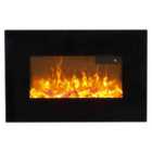 Sureflame 1.8kW Wm-9334 Electric Wall Mounted Fire With Remote In Black 26 Inch