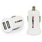 Powerz Car Charger for USB 2.4amp - White