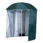 Outsunny Fishing Umbrella Shelter with Side Wall - Green