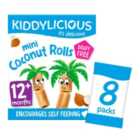 Kiddylicious Original Mini Coconut Rolls Baby Snacks Multi 8 x 7g