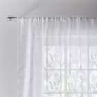 Willow Embroidered White Slot Top Voile Panel