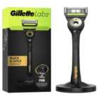 Gillette Labs Exfoliating Razor With Magnetic Stand Black & Gold