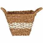 Interiors By Ph Tapered Seagrass Basket, Natural / White
