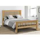 Amsterdam Oak Bed High Foot End Double